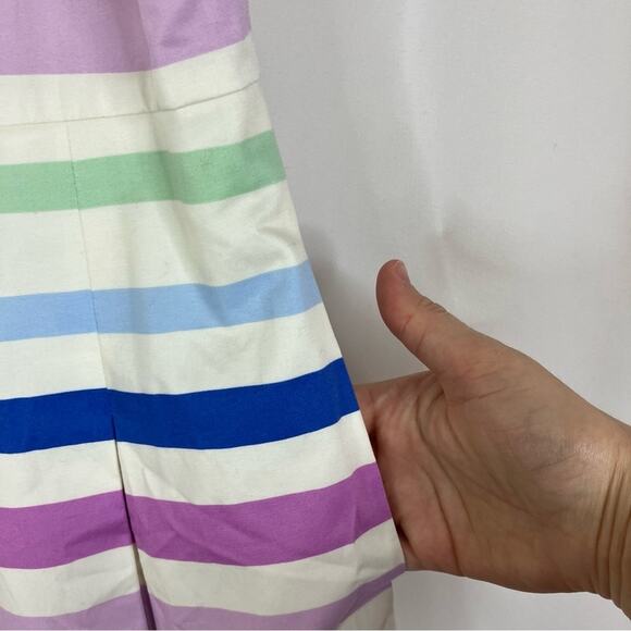 Talbots RSVP Striped A-Line Pleated Sleeveless Dress Womens Plus Size 16 - Picture 3 of 7